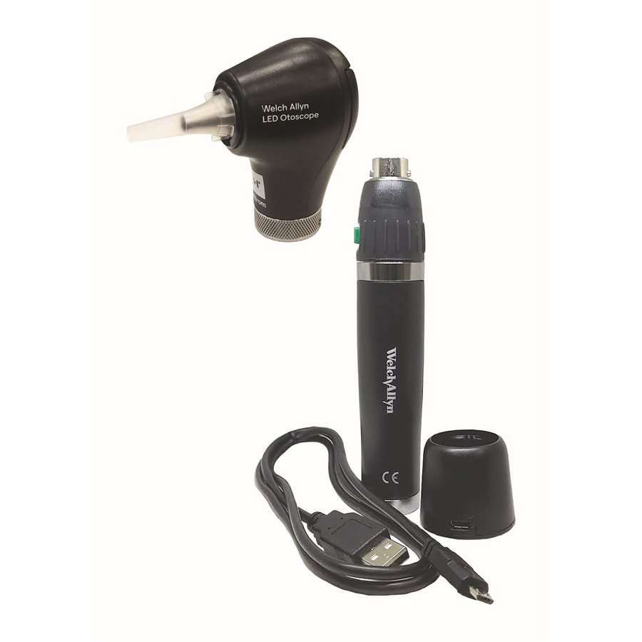 Welch Allyn 3.5V Diagnostic LED Otoscope with Convertible Handle & Case